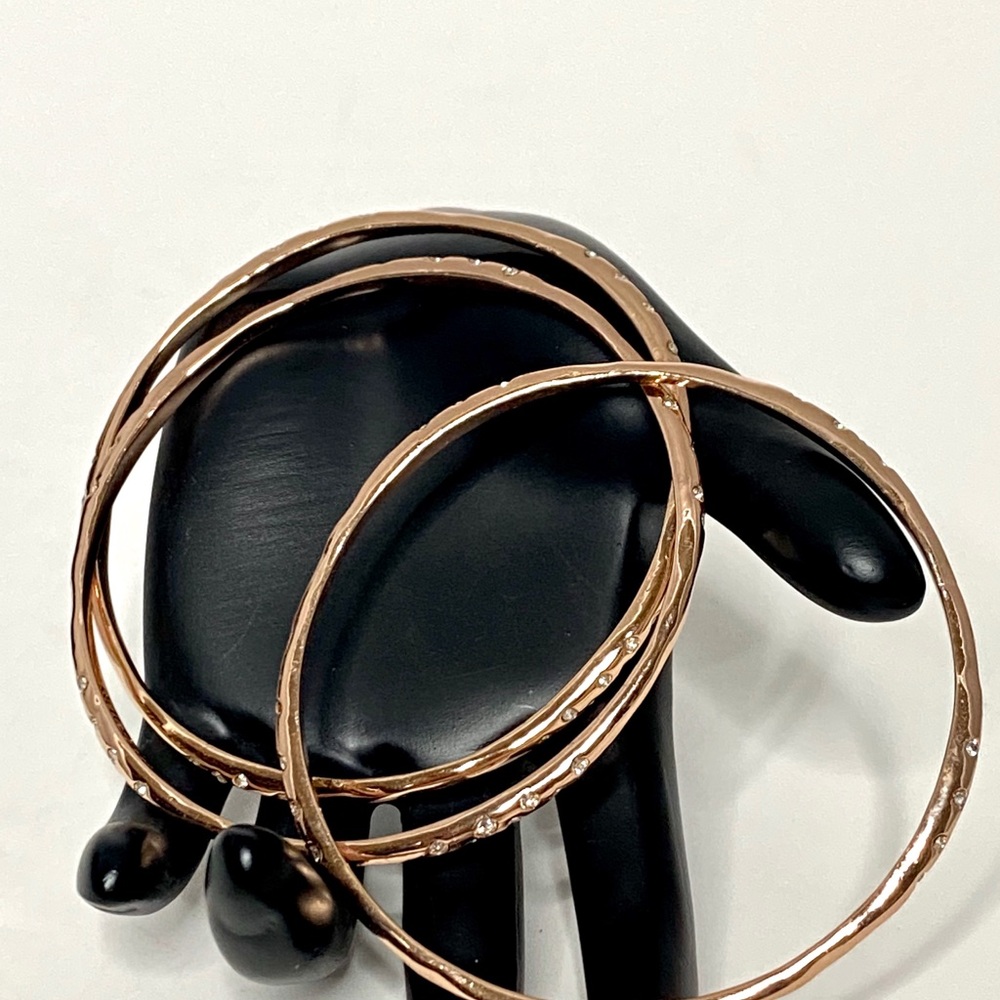 Stella & Dot Rhea Rose Gold Bangles - Picture 2 of 5